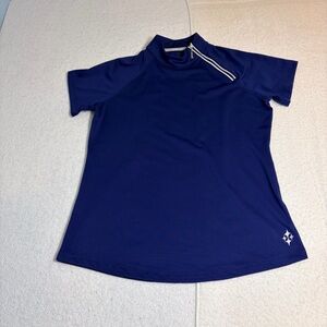 Jofit Royal Blue Zip-Accent Athletic Top